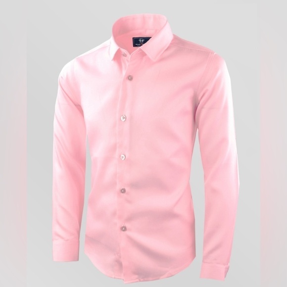 black n bianco Other - Black N Bianco Signature Boys' Button Down Dress Shirt In Light Pink Size 12 NWT